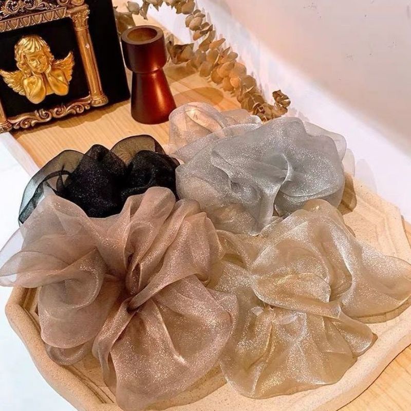 Dây Buộc Tóc Vải Organza Cỡ Lớn Xinh Xắn