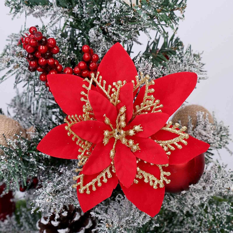 Hoa trang trí giáng sinh/tiệc cưới/lễ hội 13cm