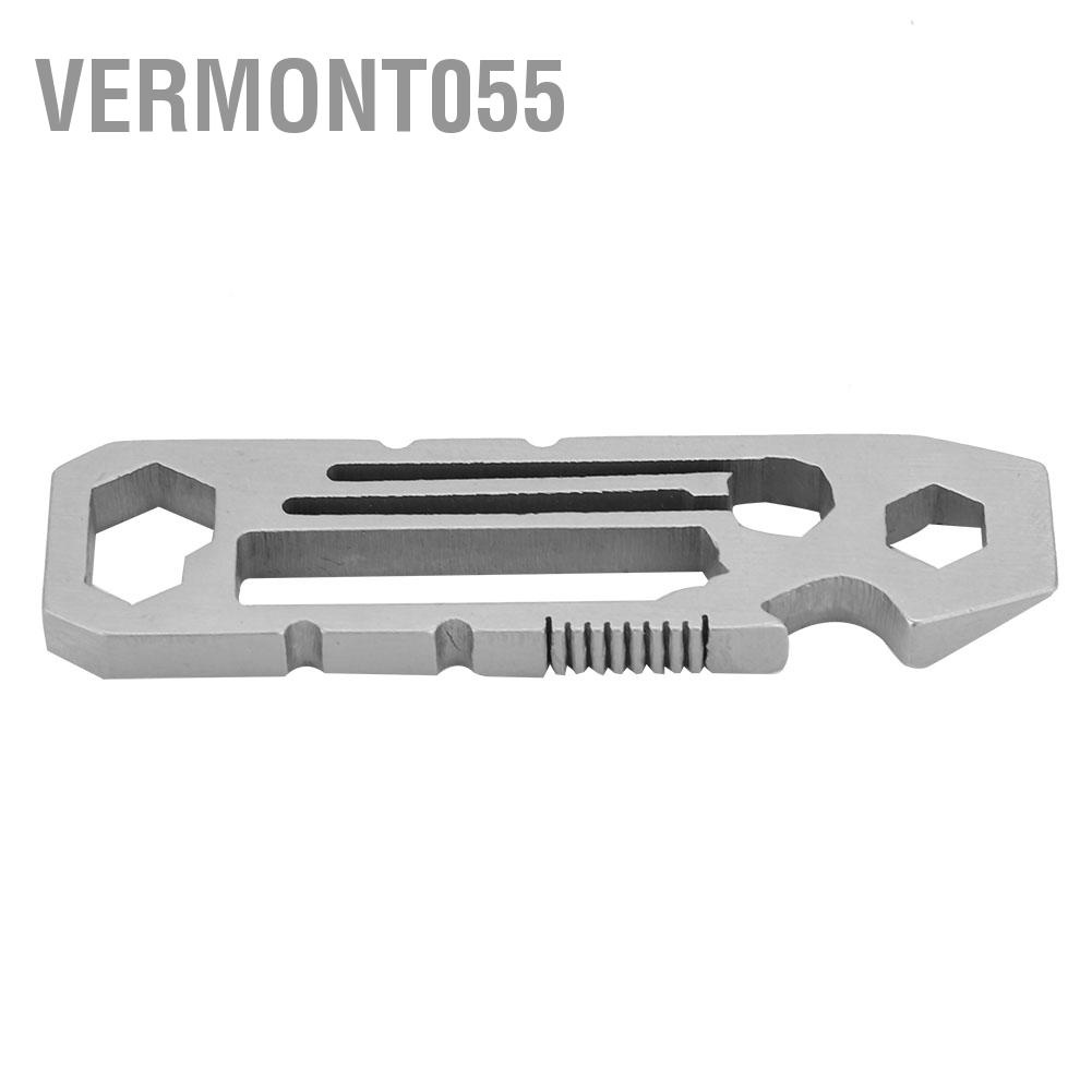 Vermont055 6 in 1 Multifunctional Stainless Steel Bottle Opener Hex Wrench Multi-tool EDC Equipment