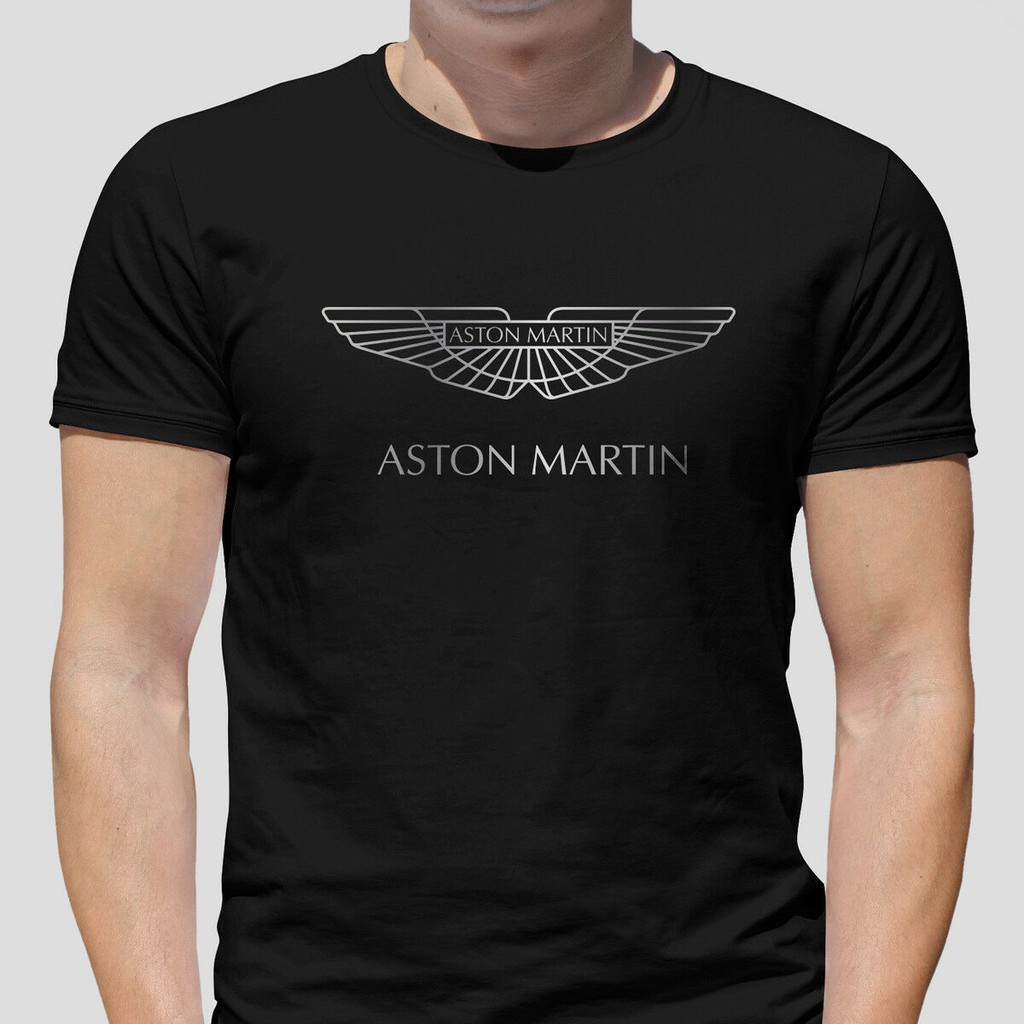 Áo thun nam Aston Martin màu xám kim loại, chất liệu cotton thoải mái