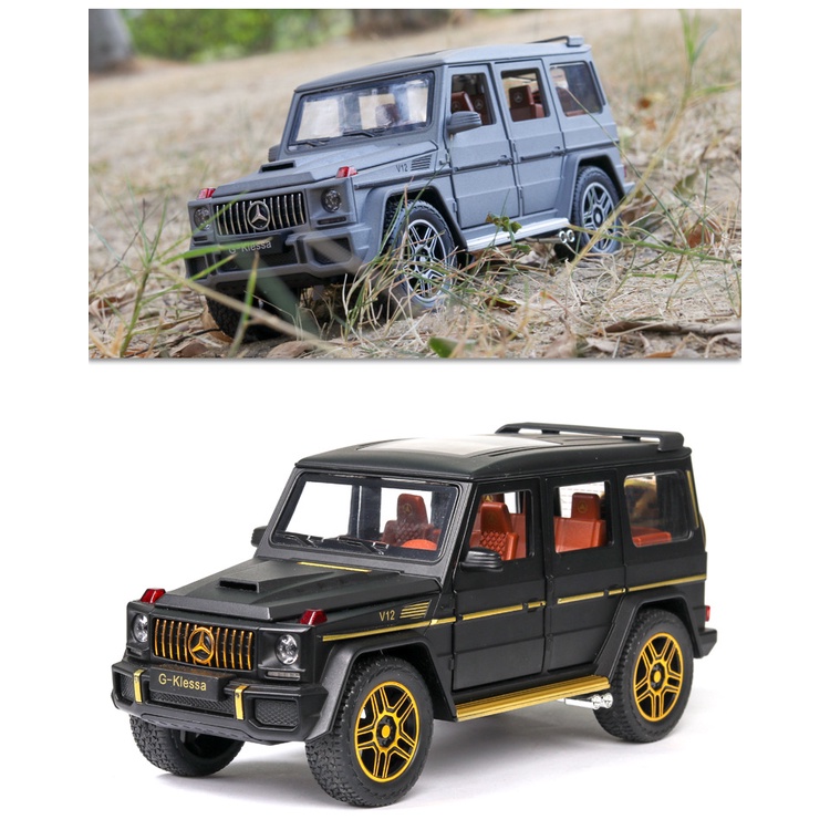 Mô hình xe ô tô Mercedes-Benz G63 tỉ lệ 1:24 bằng kim loại xe có âm thanh và đèn
