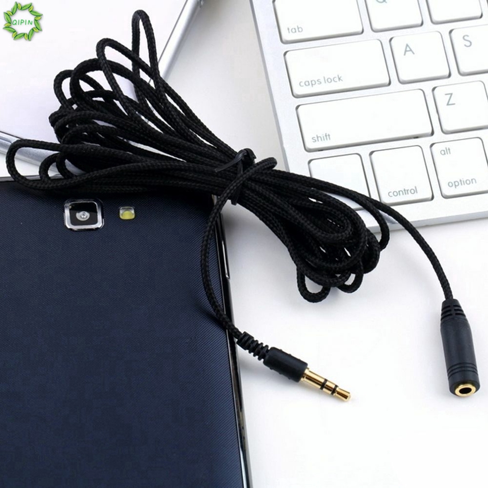 Cáp nối âm thanh đầu cắm sang ổ cắm AUX màu đen dài 10ft 3.5mm