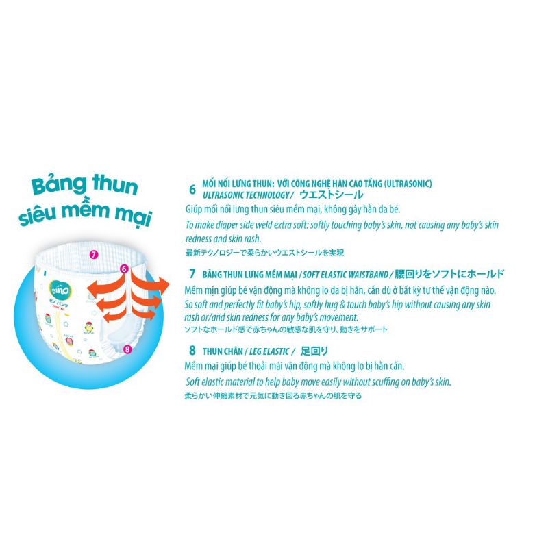 [Xả Kho date12/2024 ] Tã quần Bino Nhật szie M60/L54/XL48/XxL44