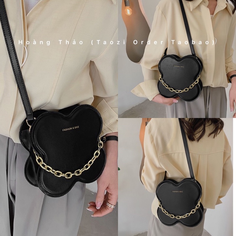 Túi mini bánh qui đeo chéo siêu hot phối xích trơn đơn giản 2022