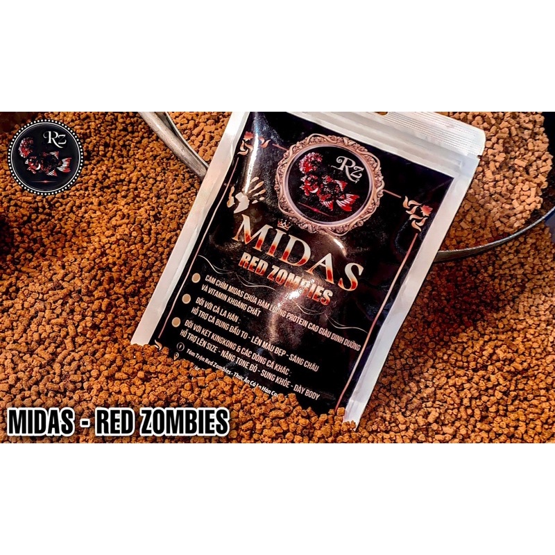 Tôm Trộn Viên cho cá La Hán MIDAS gói 150gram - Red Zoombies