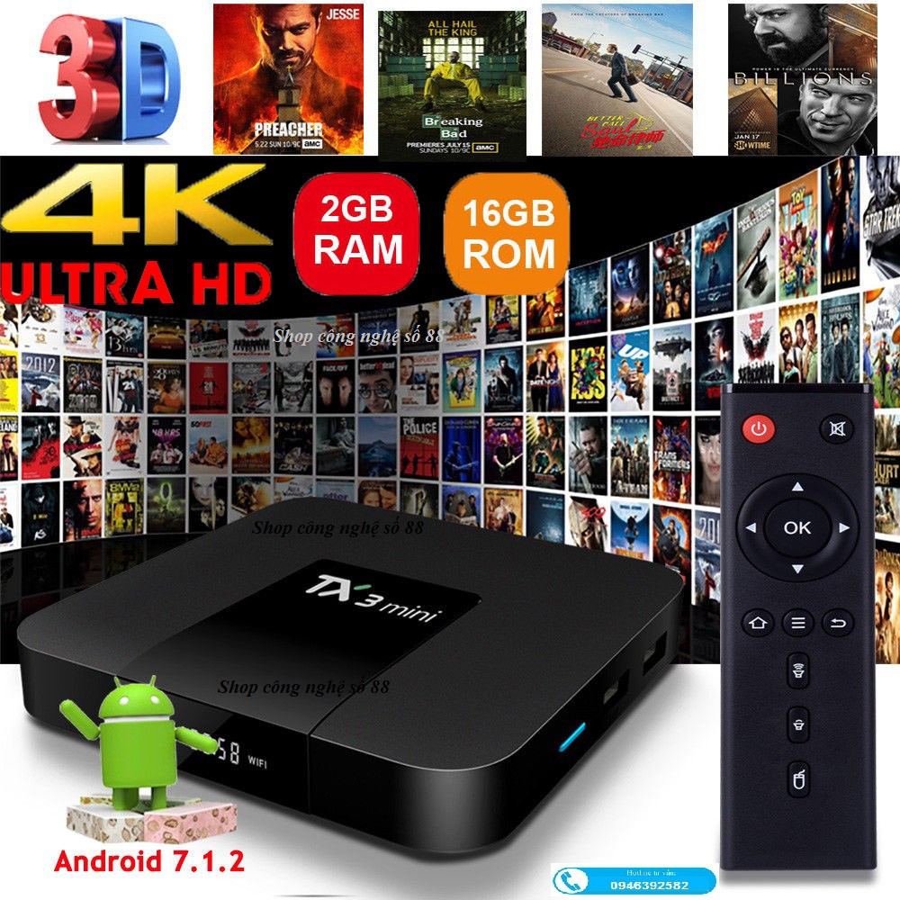 [Nhập mã ELMI01 giảm 10%]Android TV Box Cấu Hình Khủng TX3 Mini