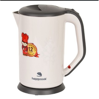 Ấm đun siêu tốc 2 lớp happy cook hek-17wf - hàng chính hãng