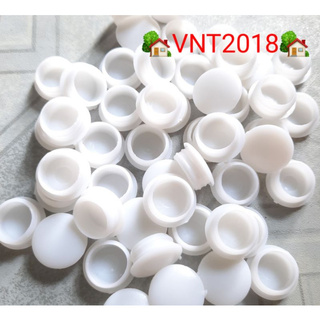 2 Nút nhựa bịt lỗ phi 15mm màu trắng