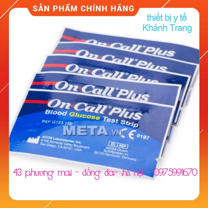 (Gía Sỉ ) Que thử tiểu đường On call plus - 25 que rời