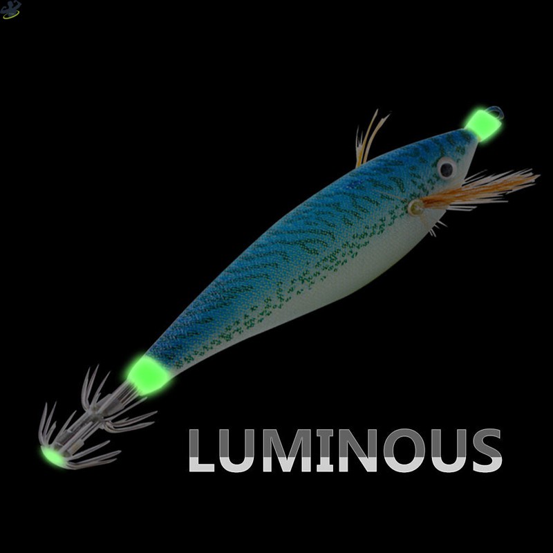 LL 5pcs 11cm Fishing Lure Shrimp Bait Wobbler Luminous Squid Hook Light Jigs