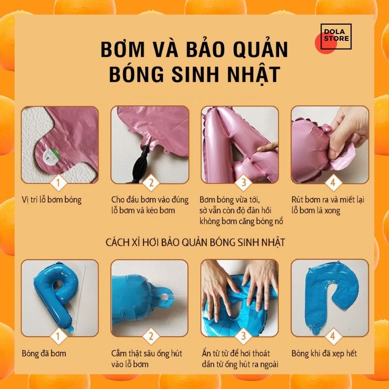 Combo Set Trang Trí Sinh nhật màu hồng dễ thương dành cho người lớn, bé gái Dola Store