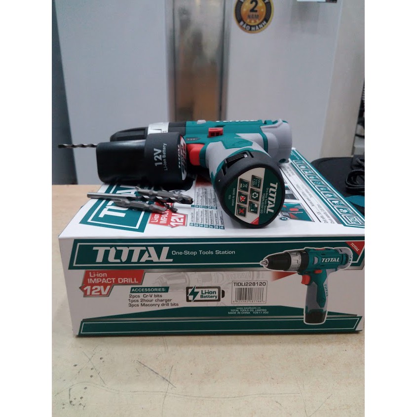 Máy khoan pin 3 chức năng 12v TOTAL TIDLI228120