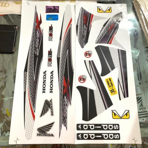 Tem Chế Wave X Màu Trắng Đen Cán 3 Lớp Chống Phai 09173