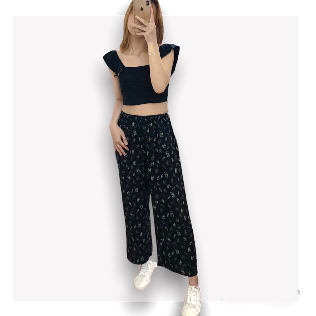 🌸 Quần Lanh Việt Thắng Suông Gấu 🌸 Quần Ống Rộng Nữ Lanh