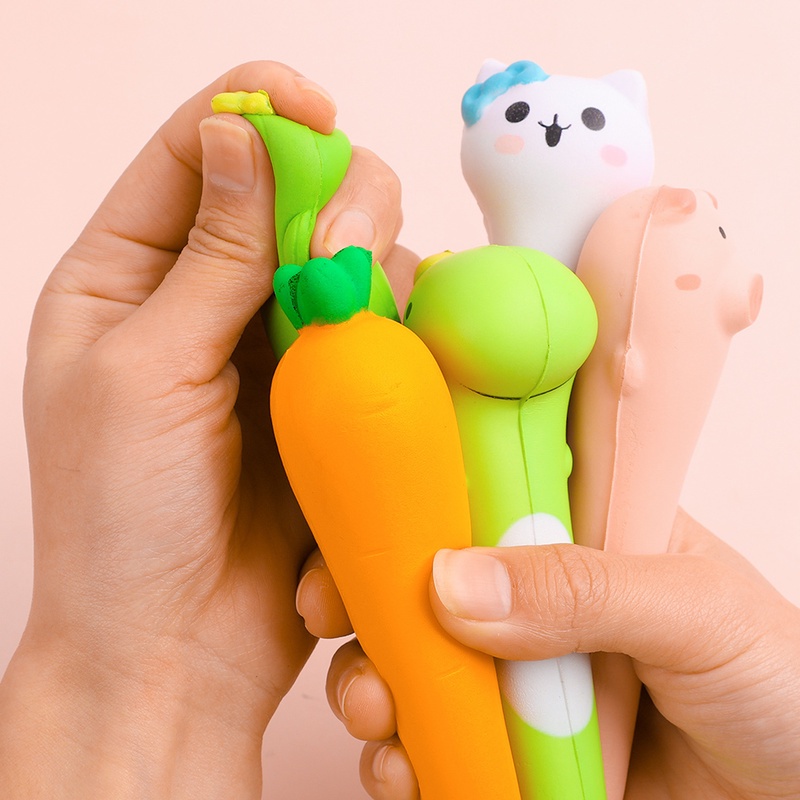 Bút Bọt Biển Hình Dấu Chân Mèo Và Xương Rồng Dễ Thương Giảm Căng Thẳng 0.5mm