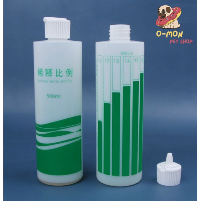 Lọ pha chia tỉ lệ sữa tắm giúp pha và lưu hương đều trên lông thú cưng tiết kiệm sữa tắm - OmonPet