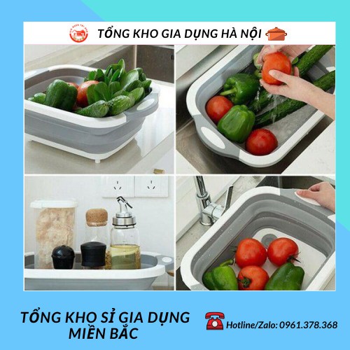 ❌BÁN HỘP ĐỰNG QUÀ TẶNG 10K❌ CHẬU KIÊM THỚT ĐA NĂNG GẤP GỌN 88011