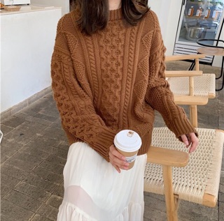 Áo len vặn thừng Hàn quốc