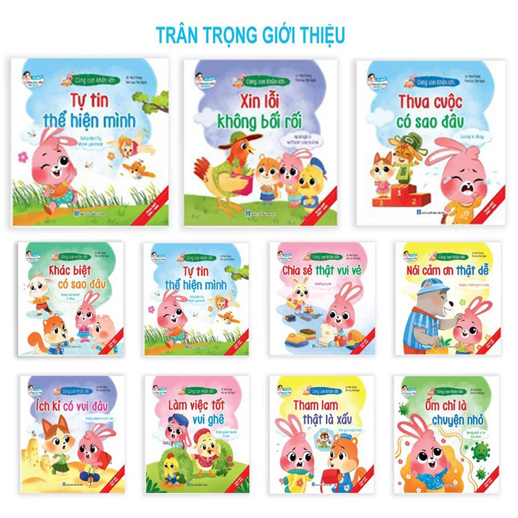 Sách - Kỹ Năng Giao Tiếp Cho Bé - Ehon Cùng Con Khôn Lớn - Song Ngữ Việt Anh