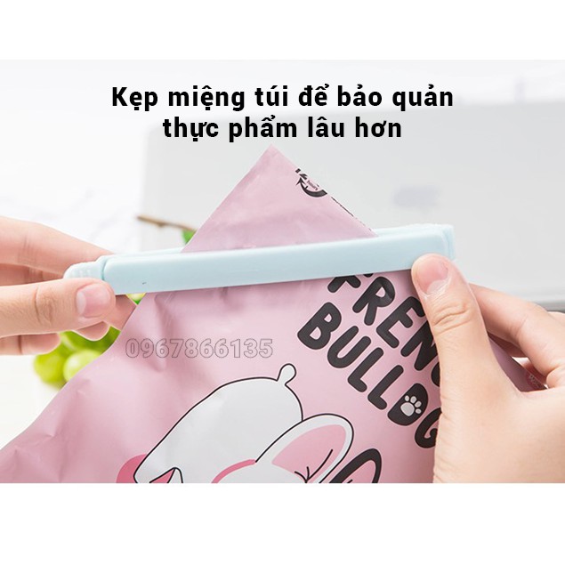 Set 5 kẹp nhựa niêm phong bảo quản miệng túi thực phẩm tiện lợi