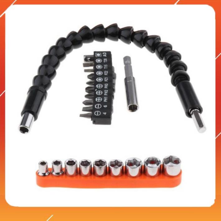 DT: 0368.868.988 Bộ phụ kiện máy khoan 22 chi tiết -siết bulong-đầu vít-dây nối dài chuyển hướng DT: 0368.868.988