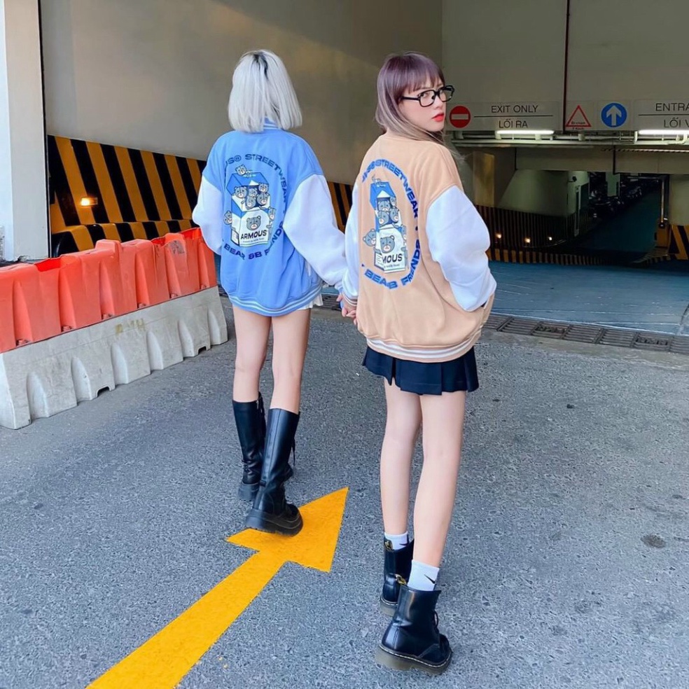 Áo Khoác Nỉ Bomber Armous KNN12 Nam Nữ Unisex kiểu dáng Ulzzang | BigBuy360 - bigbuy360.vn
