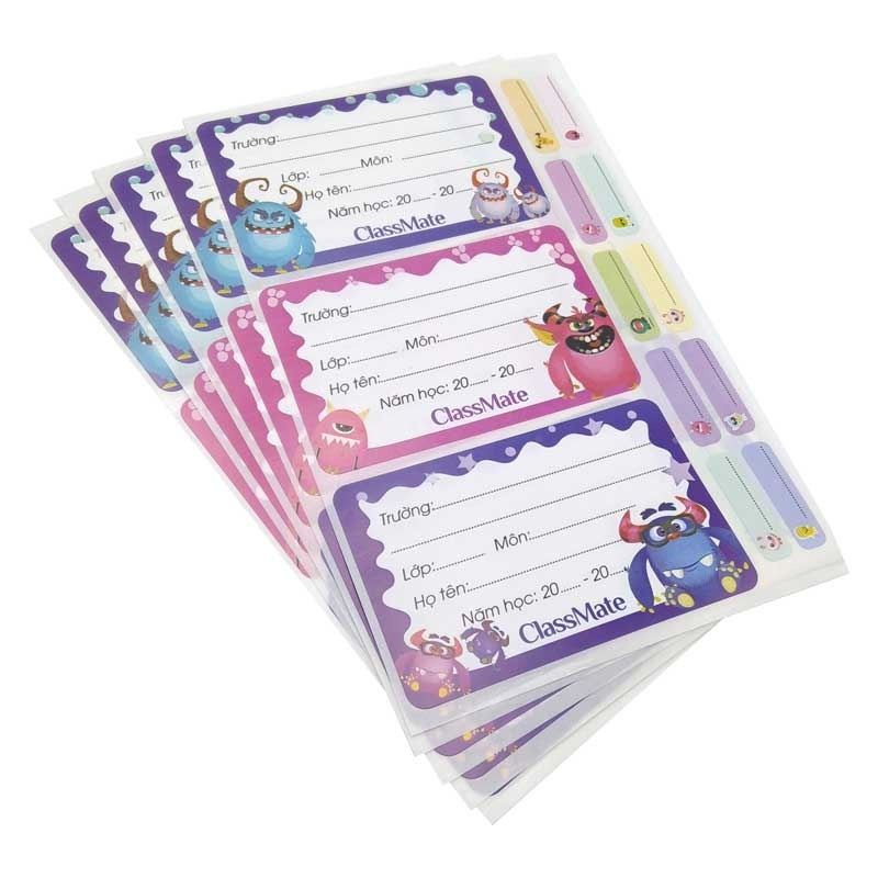 Nhãn Vở Classmate Monster CL-NT223 (Mẫu Màu Giao Ngẫu Nhiên)