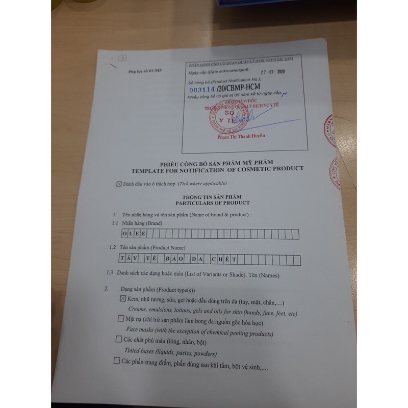 Gel Tẩy Tế Bào Chết Olee Làm Sạch Da, Se Khít Lỗ Chân Lông