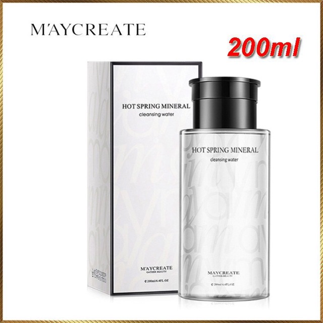 Nước tẩy trang Maycreate 200-300ml tặng 50 bông tẩy trang cùng hãng