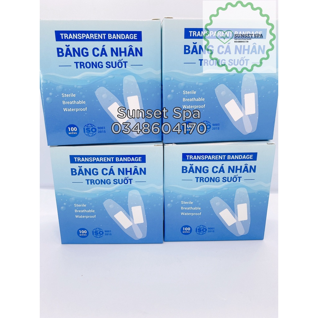 Băng cá nhân trong suốt chăm sóc vết thương  - Băng cá nhân trong suốt Liworlco bảo vệ vết thương