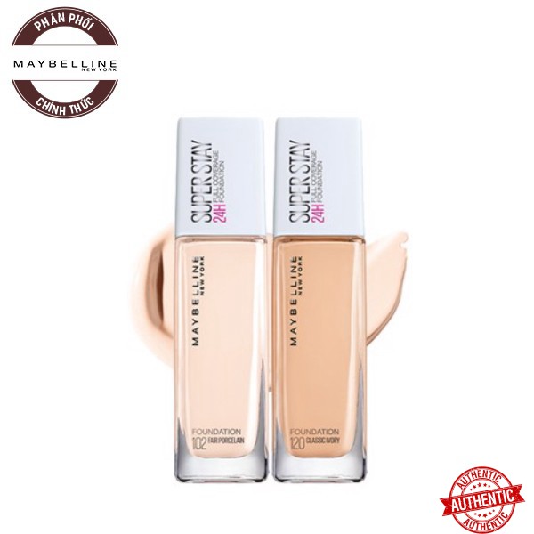 [Mã giảm giá] Kem Nền Che Phủ Hoàn Hảo, Bền Màu Lâu Trôi Maybelline Super Stay 24H Full Coverage Foundation 30ml | BigBuy360 - bigbuy360.vn