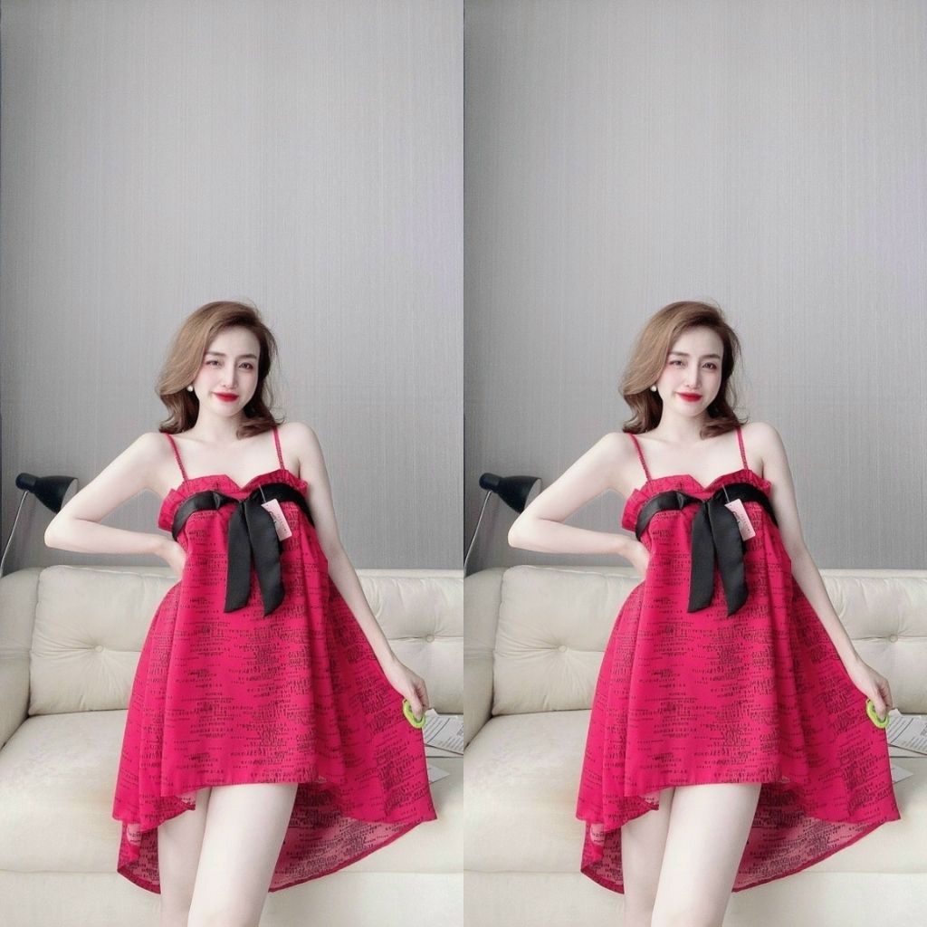 Váy ngủ sexy ❣️FREE SHIP❣️ Đầm ngủ sexy lụa MANGO Chất Siêu Mát Dáng Siêu Xinh &lt;80kg