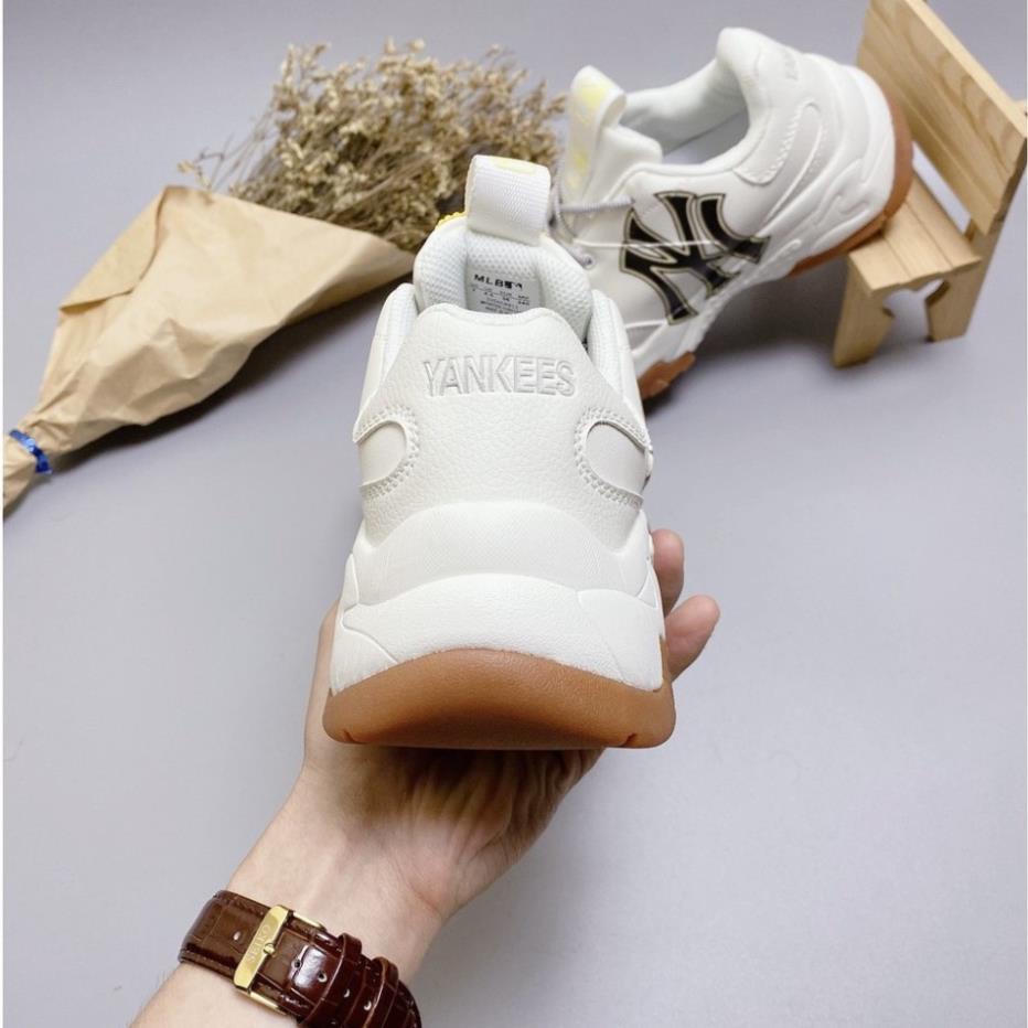 Giày MLB NY Đế Nâu Thể Thao Nam Nữ IN 3D Đế Độn 5CM Full Box