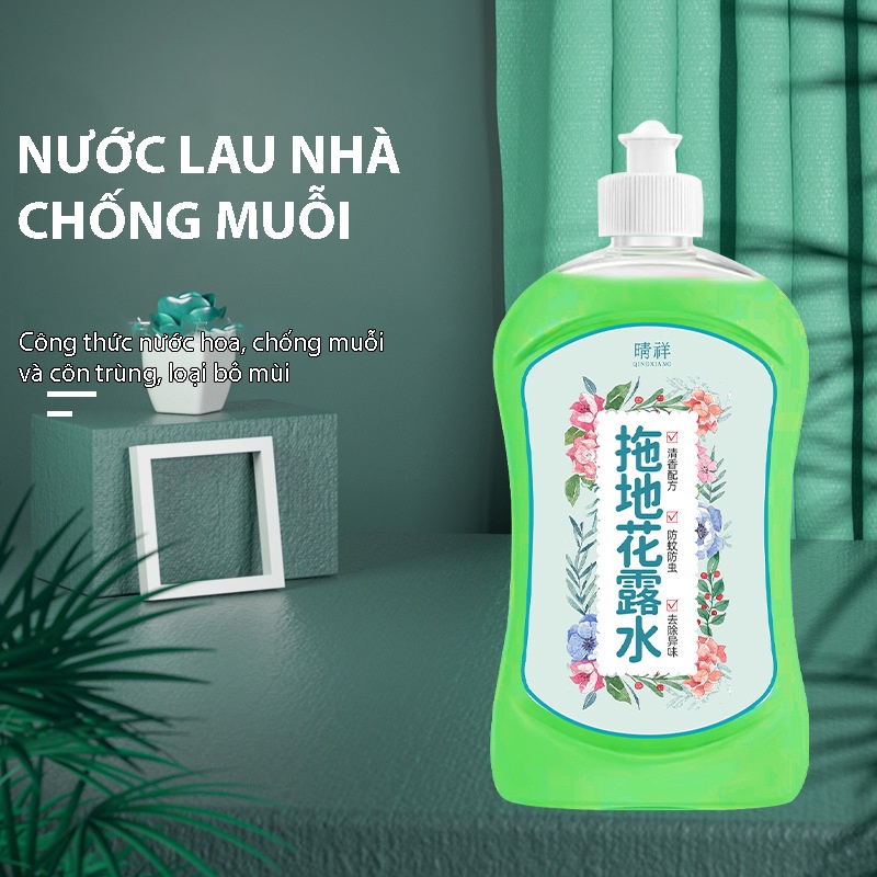 Nước Lau Sàn Đuổi muỗi Hương Tự Nhiên Dễ Chịu Không Hại Men Gạch, Thoáng Mát Nhà Cửa Chai 500ml