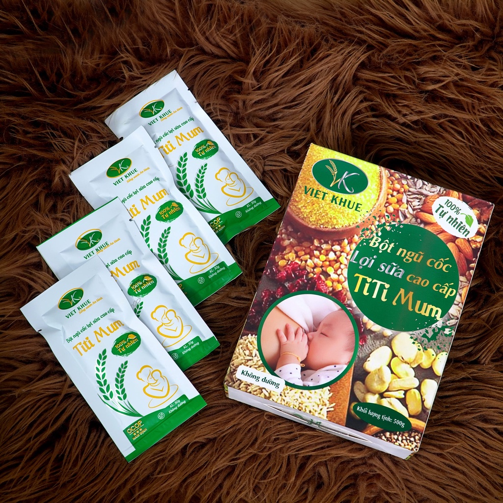 Bột ngũ cốc lợi sữa TiTi mum cho mẹ bầu, dinh dưỡng lợi sữa, gọi sữa nhanh và nhiều mà vẫn kiểm soát được cân nặng