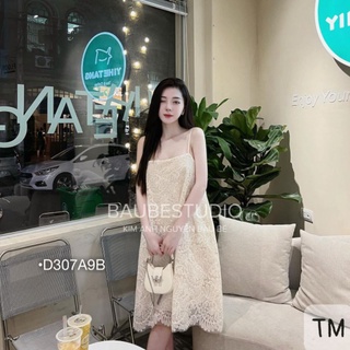 Đầm Babydoll 2 Dây D307A9B ,Váy Suông Nữ Ren Cao Cấp Form A Thích Hợp Dự Tiệc Dạo Phố