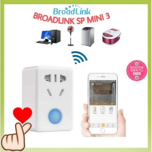 136 BROADLINK SP MINI 3, ổ cắm điện WIFI, điều khiển từ xa thông minh