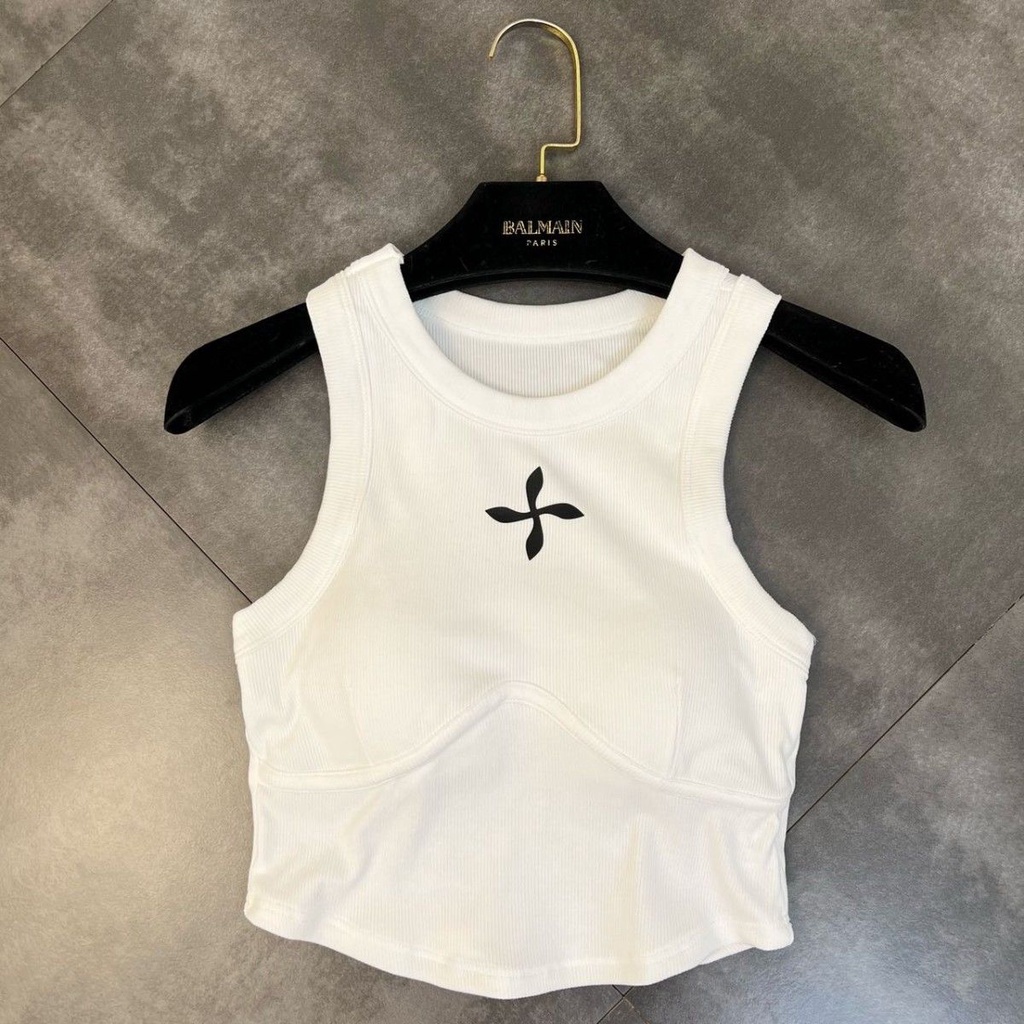 Bán Chạy!Áo Hai Dây Cổ Tròn Không Tay Có Đệm Ngực 22 Tuổi Phong Cách Âu Mỹ Quyến Rũ Cho Nữ