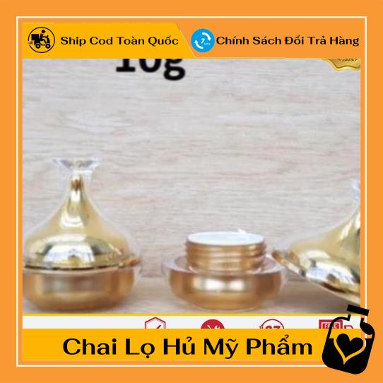 Hủ Đựng Kem ❤ TOP GIÁ RẺ ❤ Hũ chiết kem Chóp Vàng 10g đựng mỹ phẩm , phụ kiện du lịch