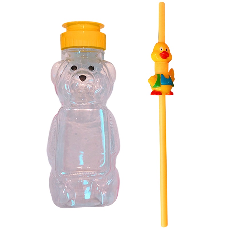 Bình Nước Hình Gấu Hoạt Hình 250ml Chống Tràn