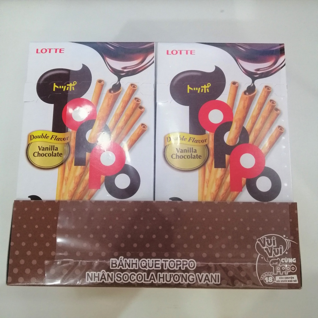 Bánh Que Lotte Toppo Nhân Sôcôla Hương Vani (Hộp 40g)