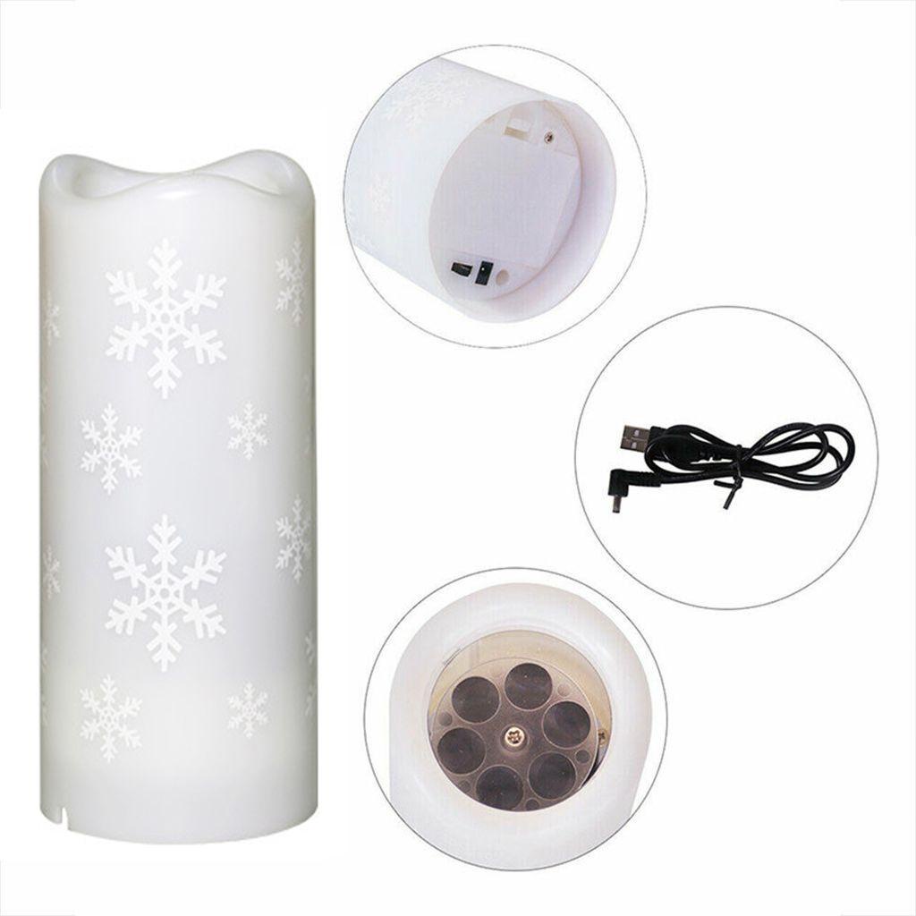 Lloyd 1 Đèn Trang Trí Giáng Sinh Chạy Bằng Pin / USB Hình Người Tuyết / Bông Tuyết Xoay Được Phong Cách Giáng Sinh