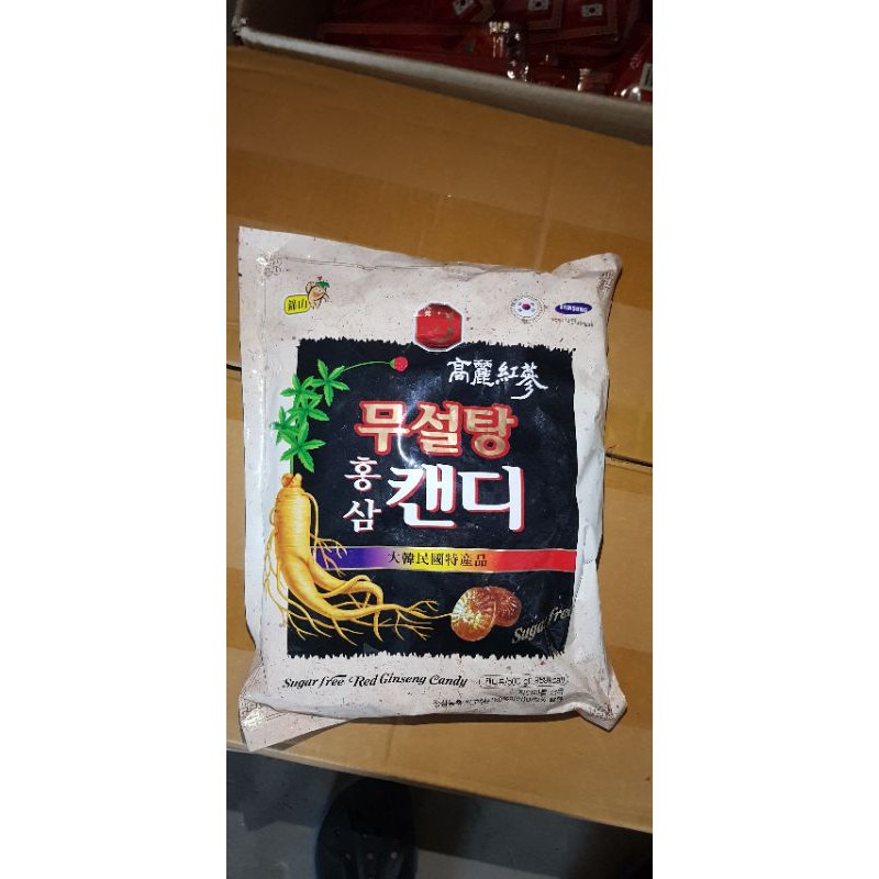gói kẹo Hàn Quốc 500g mạch nha không đường nhân sâm