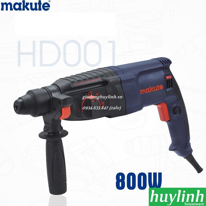 Máy khoan búa Makute HD001 - 800W - 3 chức năng