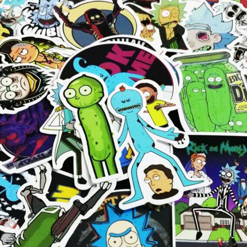 Set 50 Sticker Rick Và Morty Dán Trang Trí