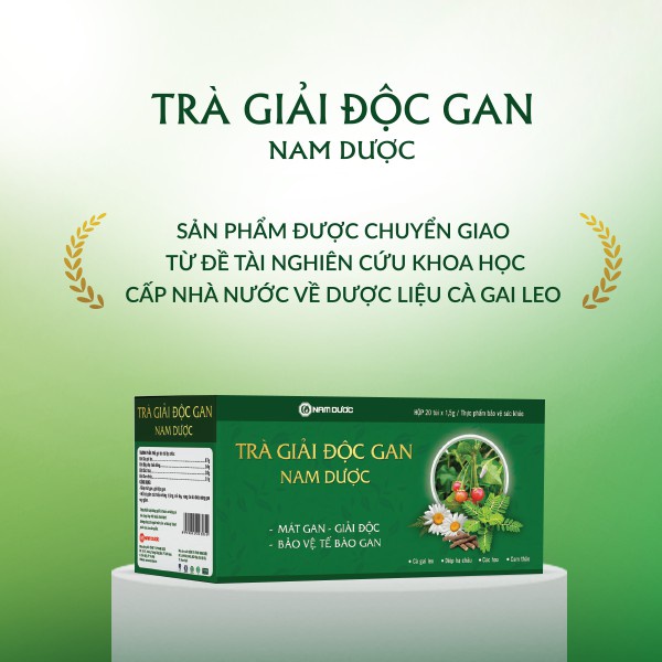 Trà giải độc gan Nam Dược giúp mát gan, tăng cường chức năng gan an toàn, hiệu quả - hộp 20 túi lọc