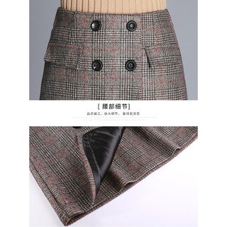 CHÂN VÁY DẠ KẺ DÁNG A