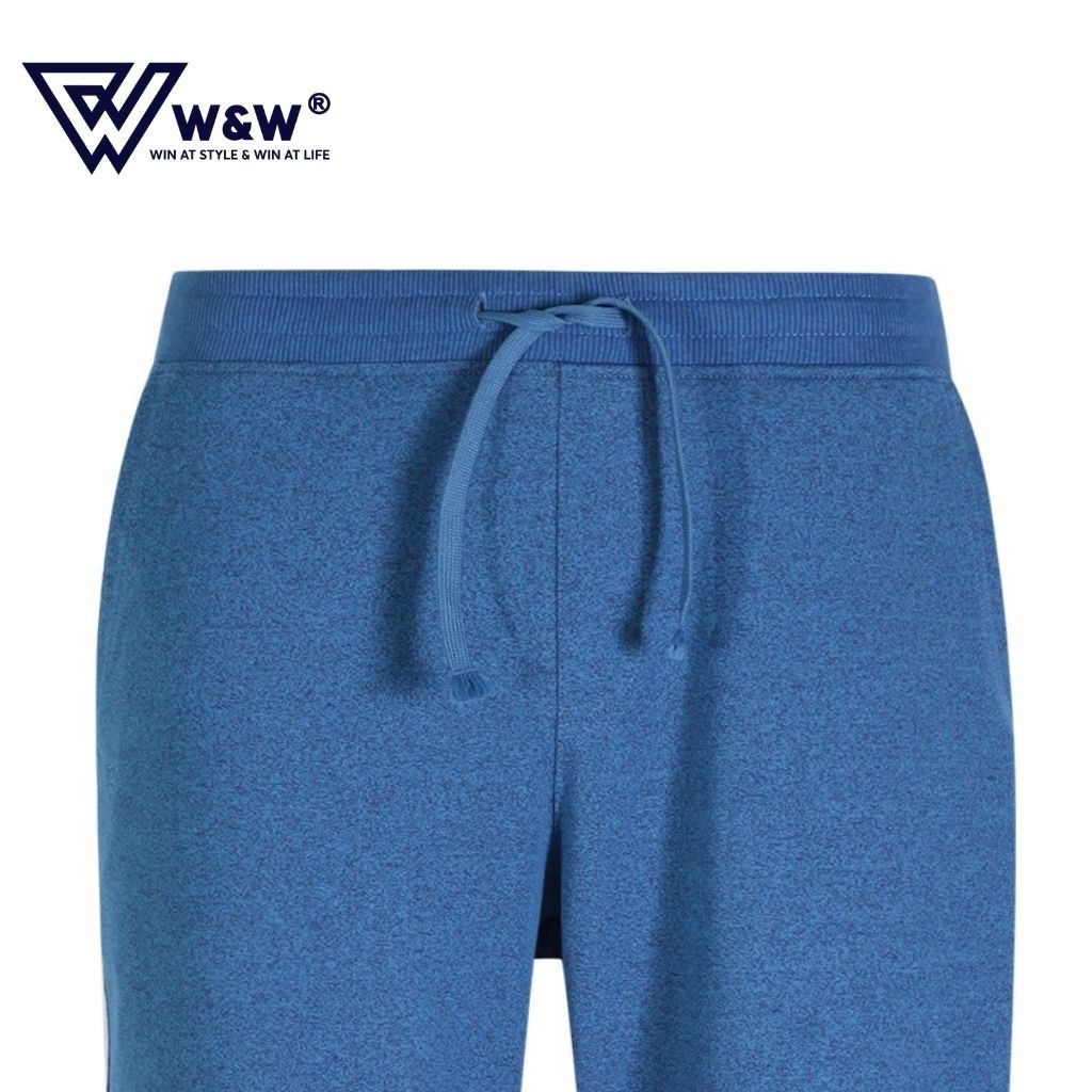 Quần Nỉ Nam Cao Cấp W&amp;W Thiết Kế Ống Suông, Túi Chéo, Quần Jogger Nam Có Dây Dệt Trang Trí WJO16