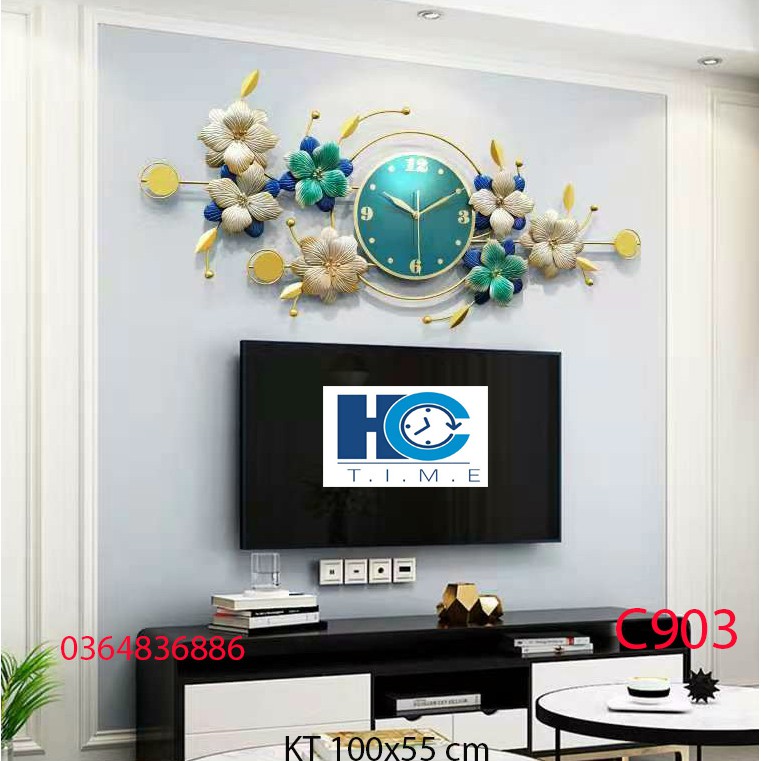 Đồng hồ treo tường trang trí decor C903 kích thước 100x45