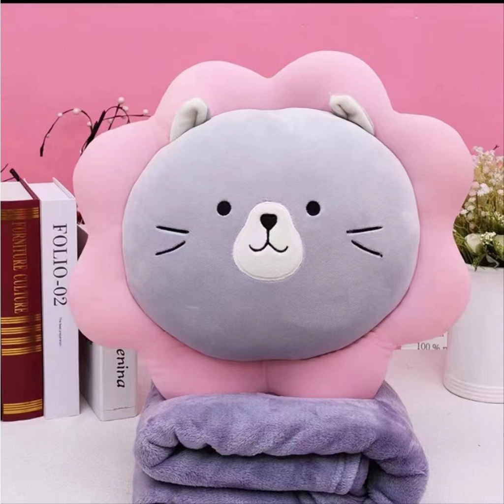 Bộ gối kèm chăn thú xinh Ghome 82